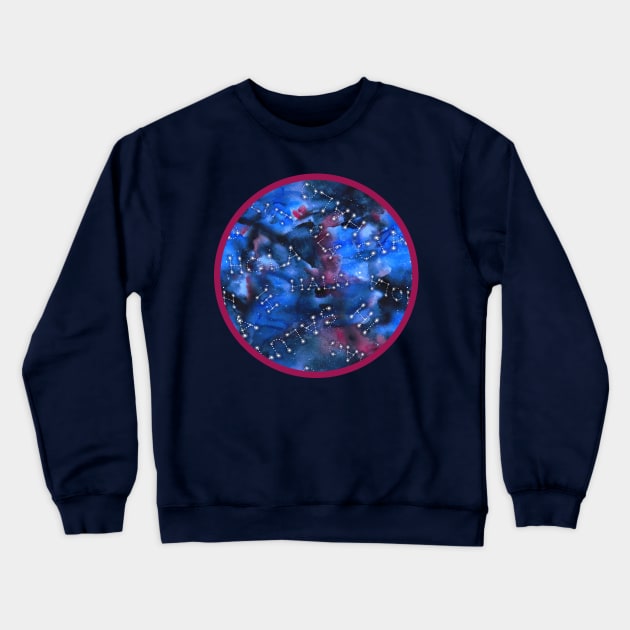 Intergalactic greetings watercolor Crewneck Sweatshirt by marufemia
